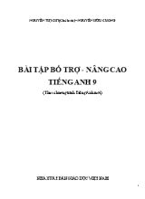 Bài tập bổ trợ - Nâng cao Tiếng Anh 9 (Theo chương trình tiếng Anh mới) - Nguyễn Thị Chi